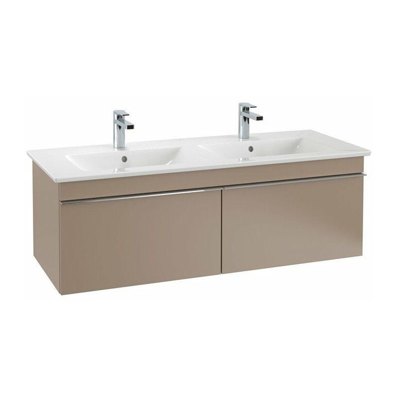 

Mueble de baño, 1253 x 420 x 502 mm, modelo suspendido, en madera blanca