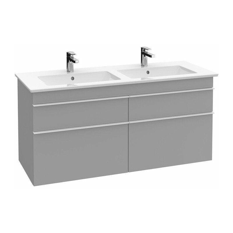 

Villeroy&boch - Mueble de baño, 1253 x 590 x 502 mm, modelo suspendido, En madera Vidrio Gris brillante