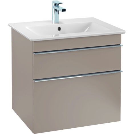 Mueble de baño, 553 x 590 x 502 mm, modelo suspendido, en madera blanca mate