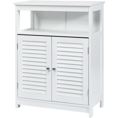 Mueble de baño 60 x 30,5 x 80 cm práctico y estable estilo moderno MDF blanco 200012727