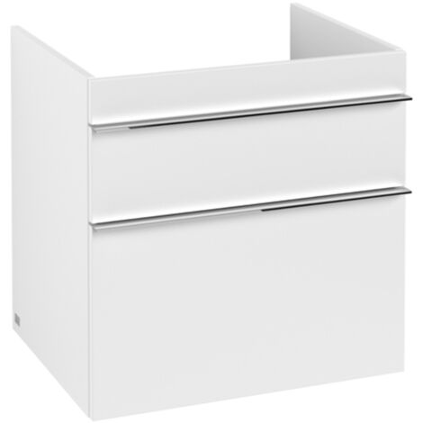 Mueble de baño, 603 x 590 x 502 mm, modelo suspendido, en madera blanca mate