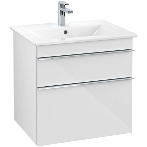 Mueble de baño, 603 x 590 x 502 mm, modelo suspendido, en madera Blanco brillante