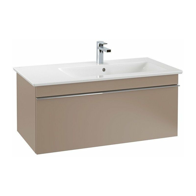 

Mueble de baño, 953 x 420 x 502 mm, modelo suspendido, En madera Vidrio Gris brillante