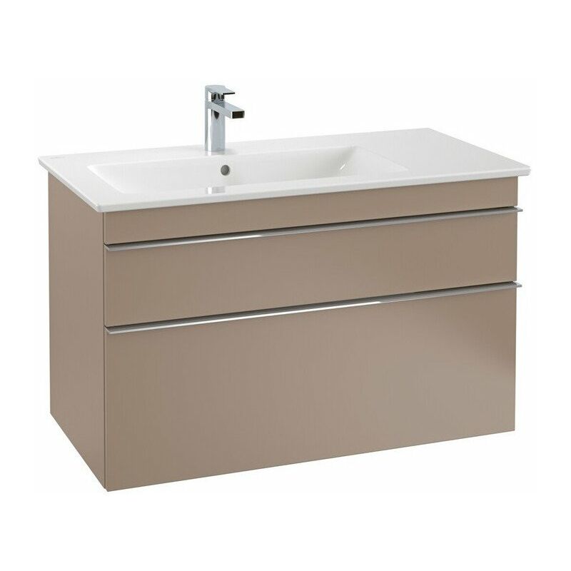 

Villeroy&boch - Mueble de baño, 953 x 590 x 502 mm, modelo suspendido, En madera Vidrio Gris brillante