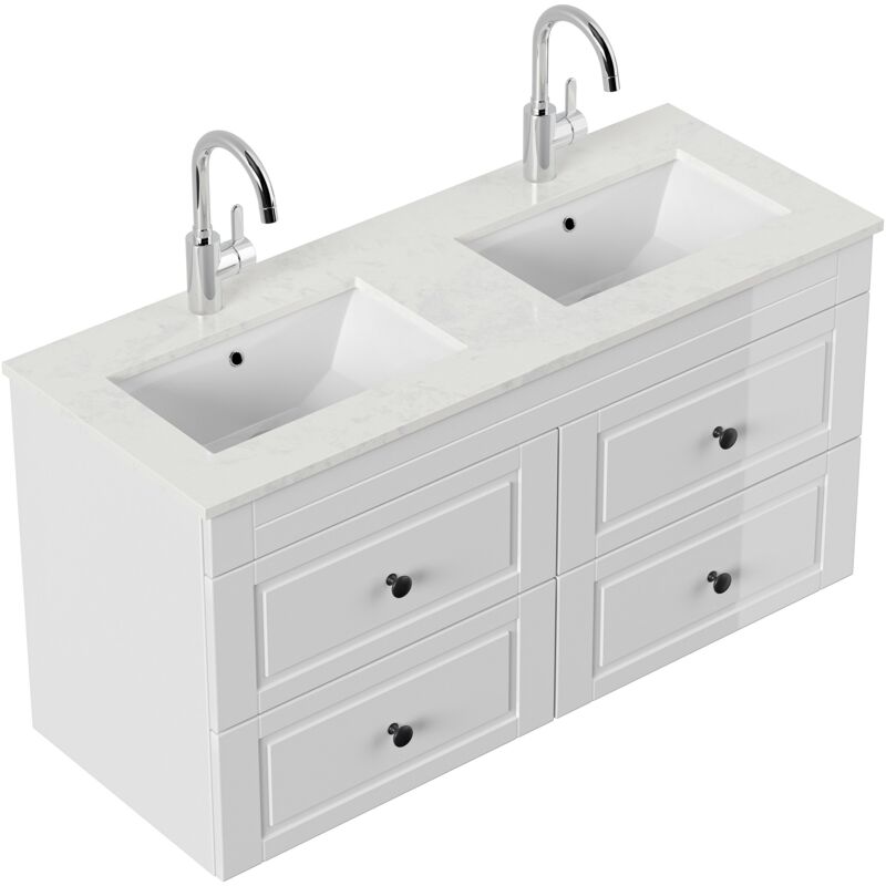

Mueble de baño Banbury Cottage cuarzo Blanco brillante