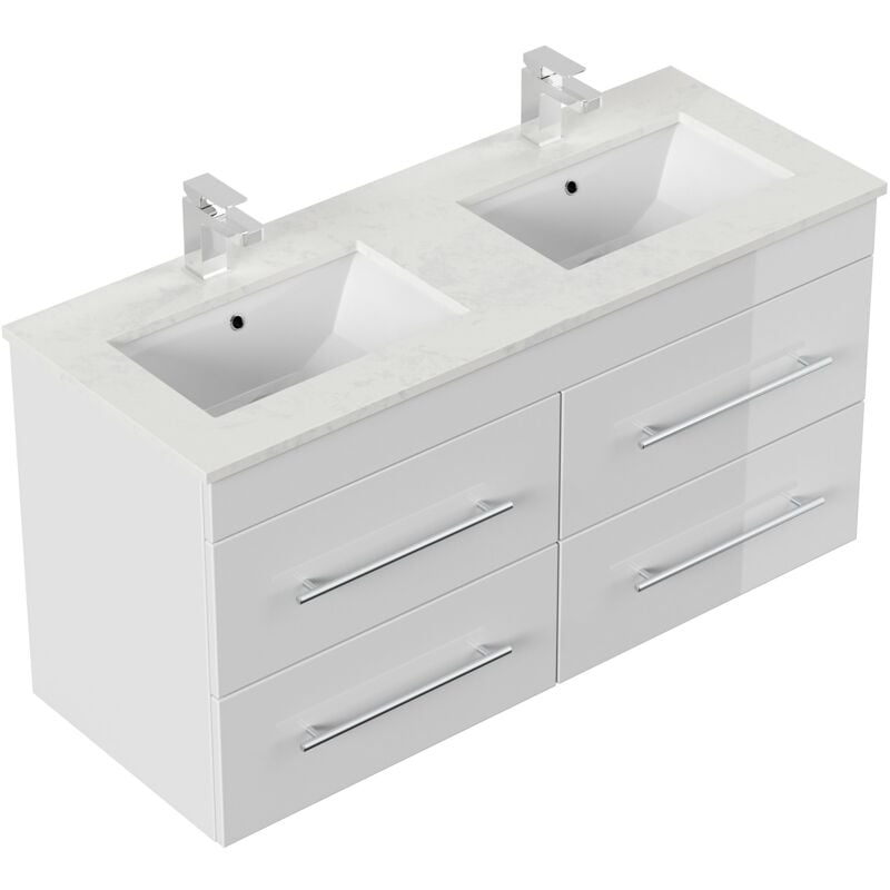 

Mueble de baño Banbury cuarzo Blanco brillante