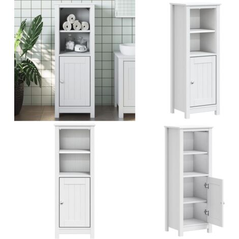 Mueble de baño BERG madera maciza de pino blanco 40x34x110 cm - Mueble de baño - Madera de pino