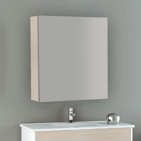 Armario camerino con espejo Blanco brillo 60 x 65 x 21 cm