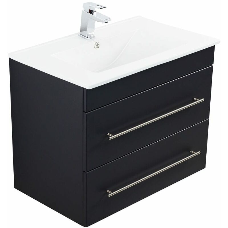 

Mueble de baño Casa Infinity 750 Negro brillo sedoso