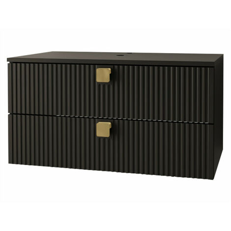 AUTRES Negro, Montada en la pared, 42x80x46cm, Aglomerado laminado, MDF