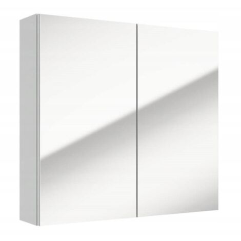 Mueble de baño colgante Salsa blanco con espejo 65x60x13 cm