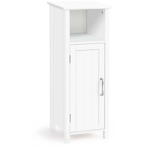 Mueble de baño con balda regulable 30 x 30 x 80 cm optimizado para mayor durabilidad estilo minimalista MDF blanco 200010289