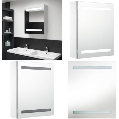 Mueble de baño con espejo LED 50x13,5x60 cm - Espejo LED - Mueble de baño