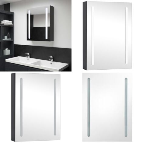 Mueble de baño con espejo LED 50x13x70 cm - Mueble de baño con espejo - Armario de tocador con luz LED