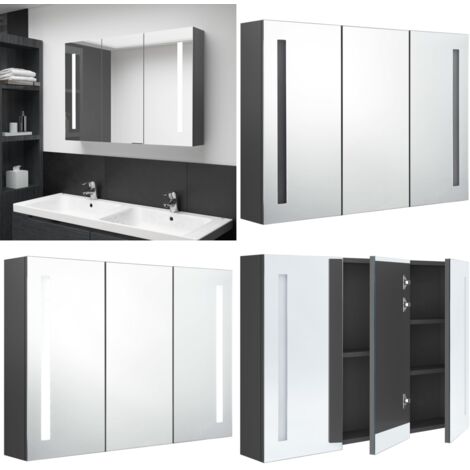 Mueble de baño con espejo LED 89x14x62 cm - Espejo LED - Mueble de baño