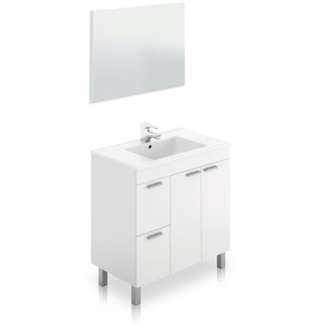 Mueble de baño con espejo Liz Blanco Brillo (ancho) x 29,5cm (alto)