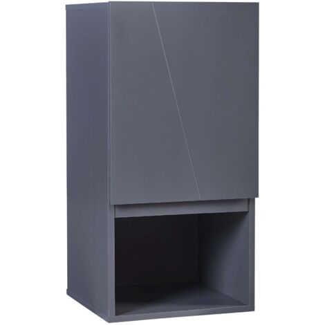 Mueble de baño con estantería de pared 60 x 30 x 30 cm gris 030008898