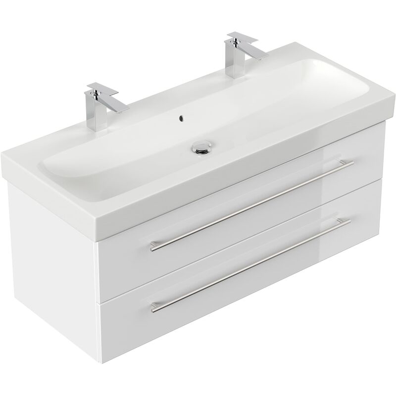 

Mueble de baño con Geberit Icon lavabo 120cm Blanco brillante