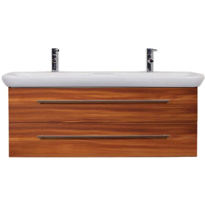 

Mueble de baño con Geberit MyDay Lavabo Doble 130 cm Nuéz