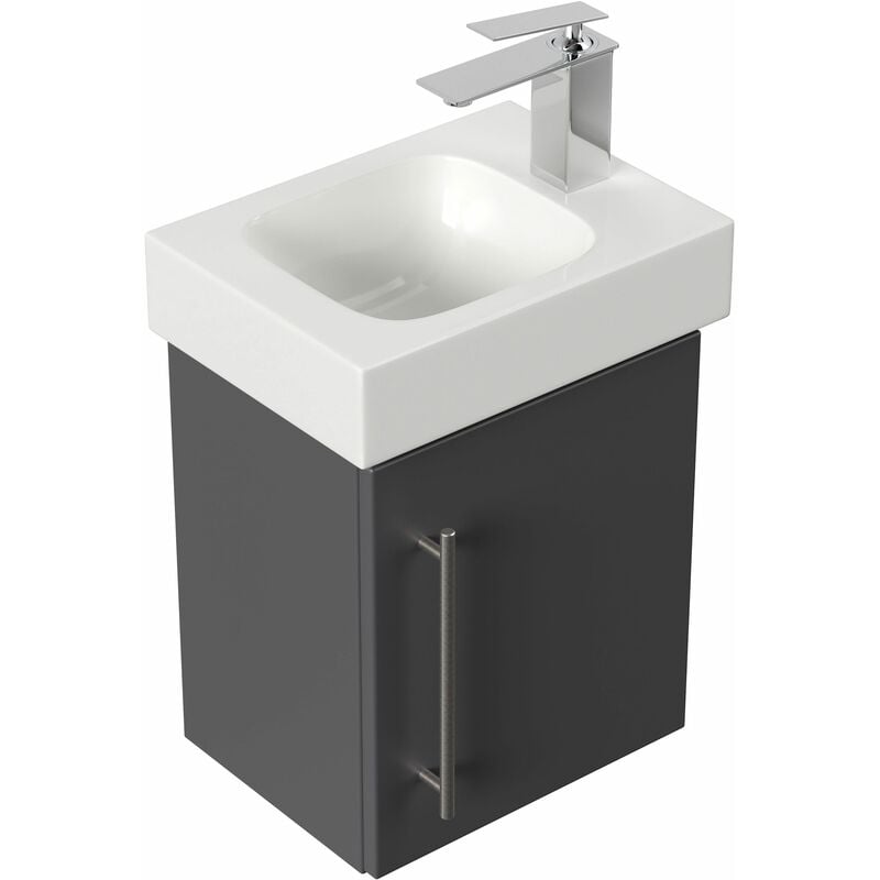 

Emotion - Mueble de baño con Lavabo Geberit Icon 38 cm derecho Antracita satinado