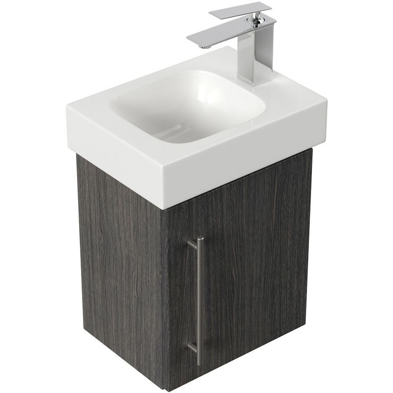 

Mueble de baño con Lavabo Geberit Icon 38 cm derecho antracita vetado