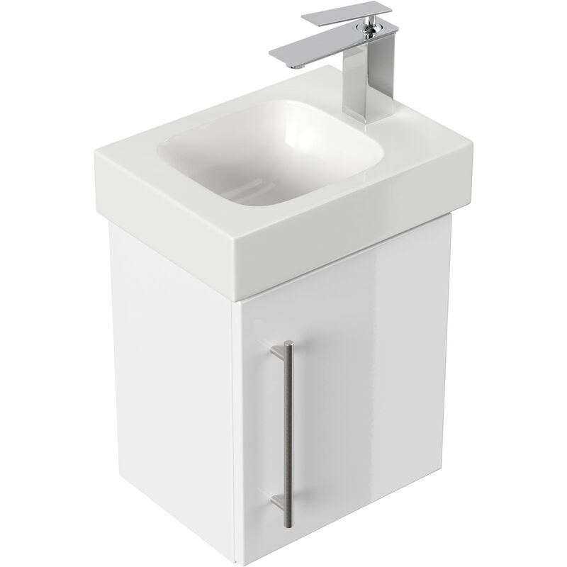

Mueble de baño con Lavabo Geberit Icon 38 cm derecho blanco brillante