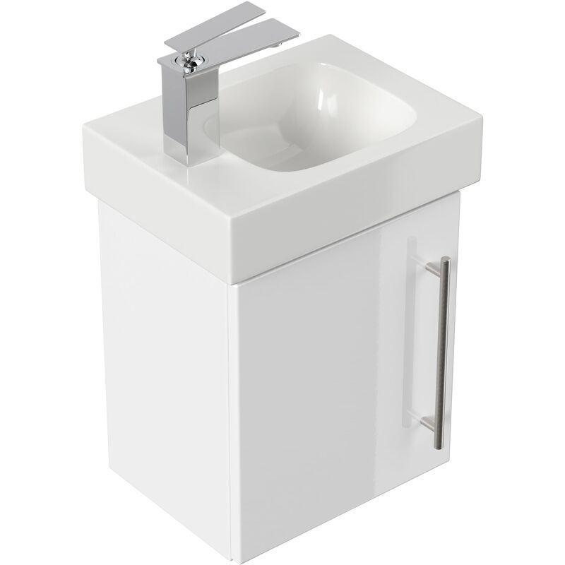 

Mueble de baño con Lavabo Geberit Icon 38 cm izquierda blanco brillante