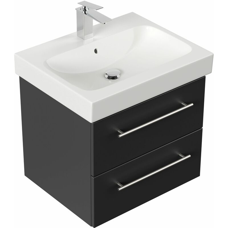 

Mueble de baño con Lavabo Geberit Icon 60 cm Negro satinado