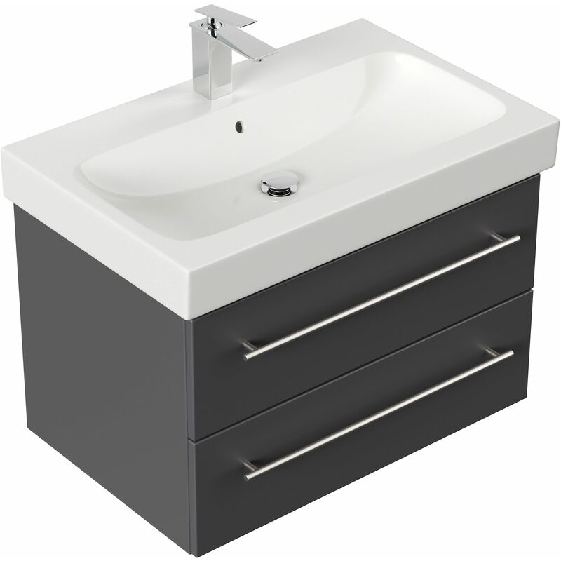 

Mueble de baño con Lavabo Geberit Icon 75 cm Antracita satinado