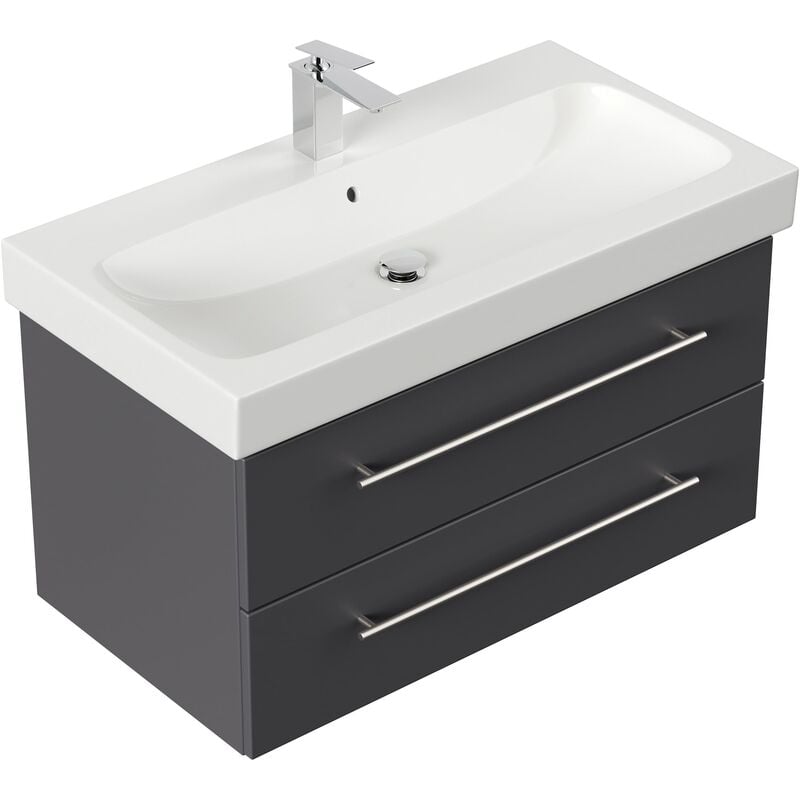 

Mueble de baño con Lavabo Geberit Icon 90 cm antracita satinado