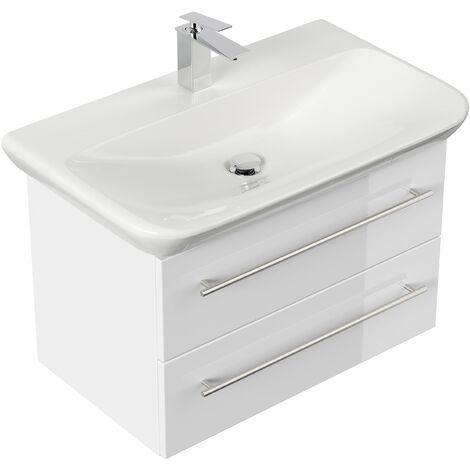 Mueble de baño con Lavabo Geberit MyDay 80 cm blanco brillante