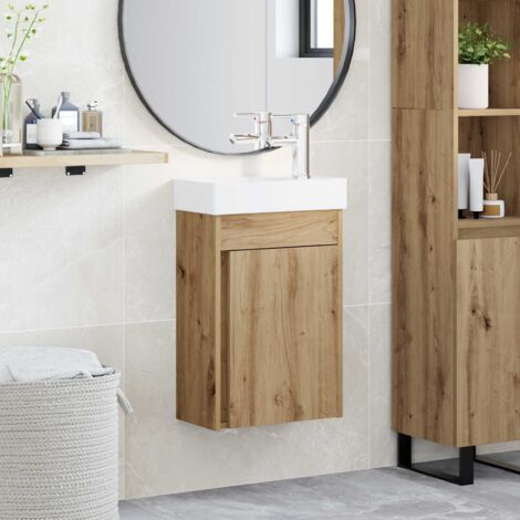 Mueble de baño con lavabo Roble artesanal 40,5 x 22,5 x 62 cm
