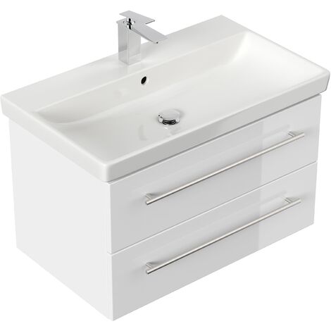 Mueble de baño con Lavabo Villeroy & Boch Avento 80 cm Blanco brillante