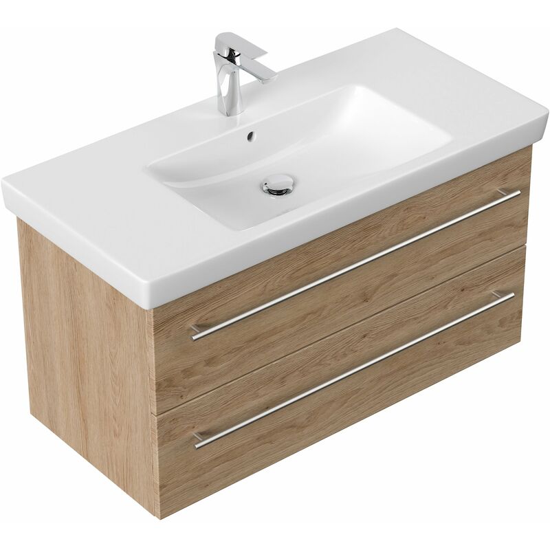 

Mueble de baño con Lavabo Villeroy & Boch Subway 2.0 100 cm roble claro