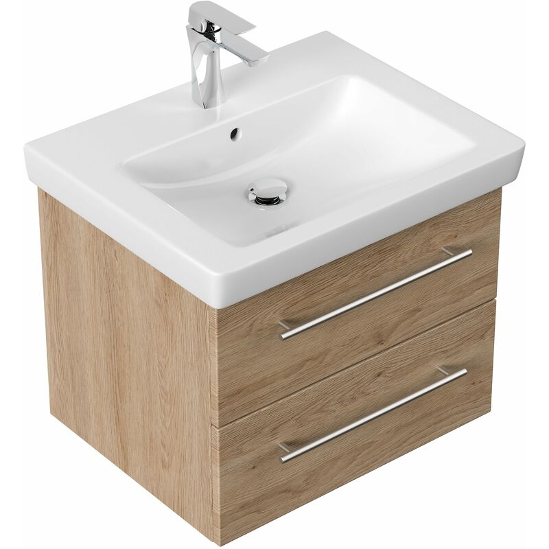 

Mueble de baño con Lavabo Villeroy & Boch Subway 2.0 60 cm roble claro