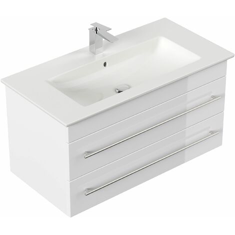 Mueble de baño con Lavabo Villeroy & Boch Venticello 100 cm blanco brillante