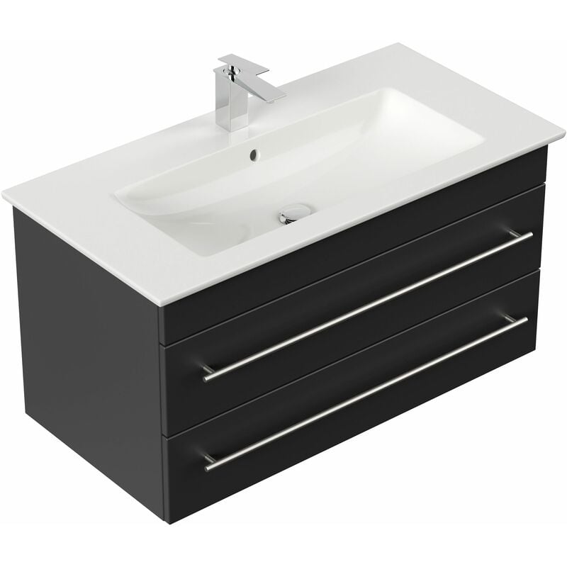 

Mueble de baño con Lavabo Villeroy & Boch Venticello 100 cm Negro satinado