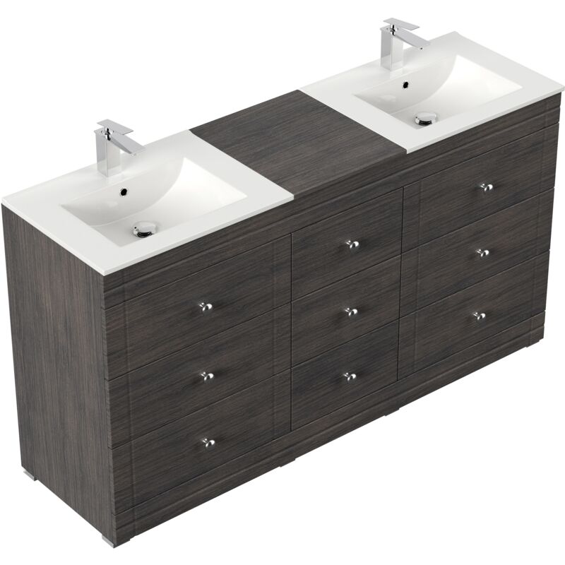 

Mueble de baño con patas Cosmo clásico Antracita vetado