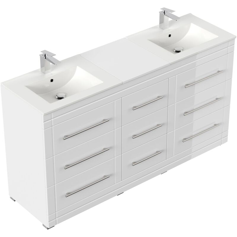 

Mueble de baño con patas Cosmo Moderno Blanco brillante