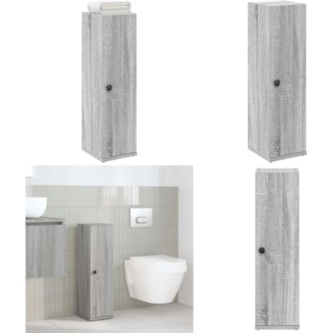 Mueble de baño con portarrollos gris Sonoma 20,5x22x72 cm - Mueble de baño - Portarrollos