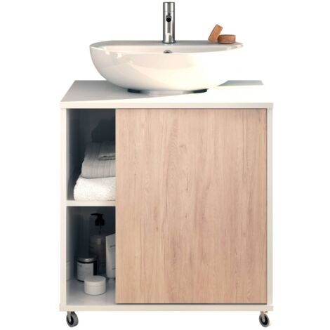 Mueble de Baño con ruedas Para Lavabo Pedestal Sinna 59 cm