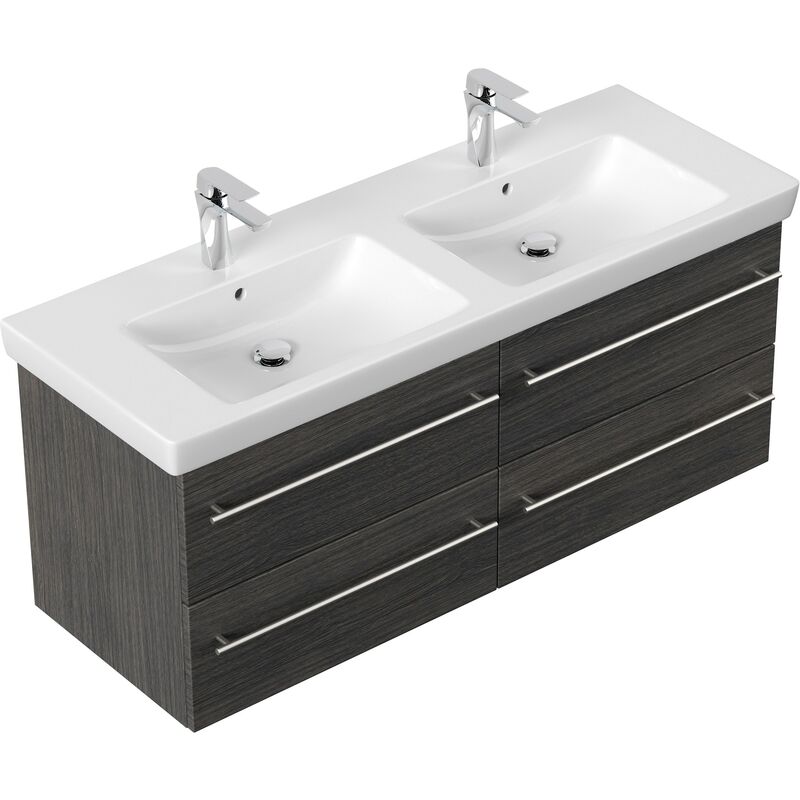 

Mueble de baño con Villeroy & Boch Subway 2.0 Lavabo 130 cm B Antracita vedato