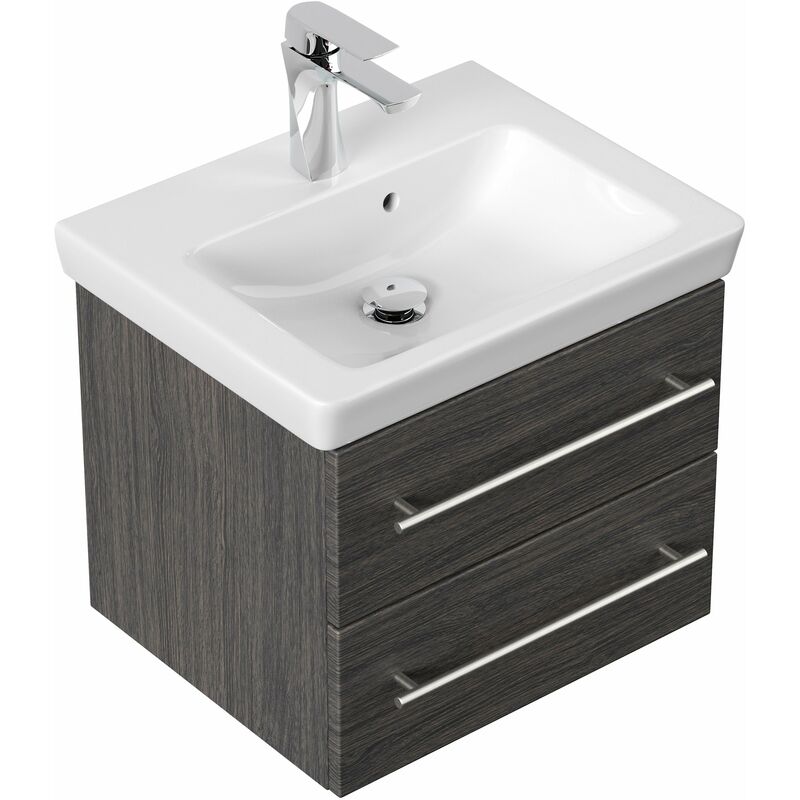 

Mueble de baño con Villeroy & Boch Subway 2.0 lavabo 50cm Antracita vetado