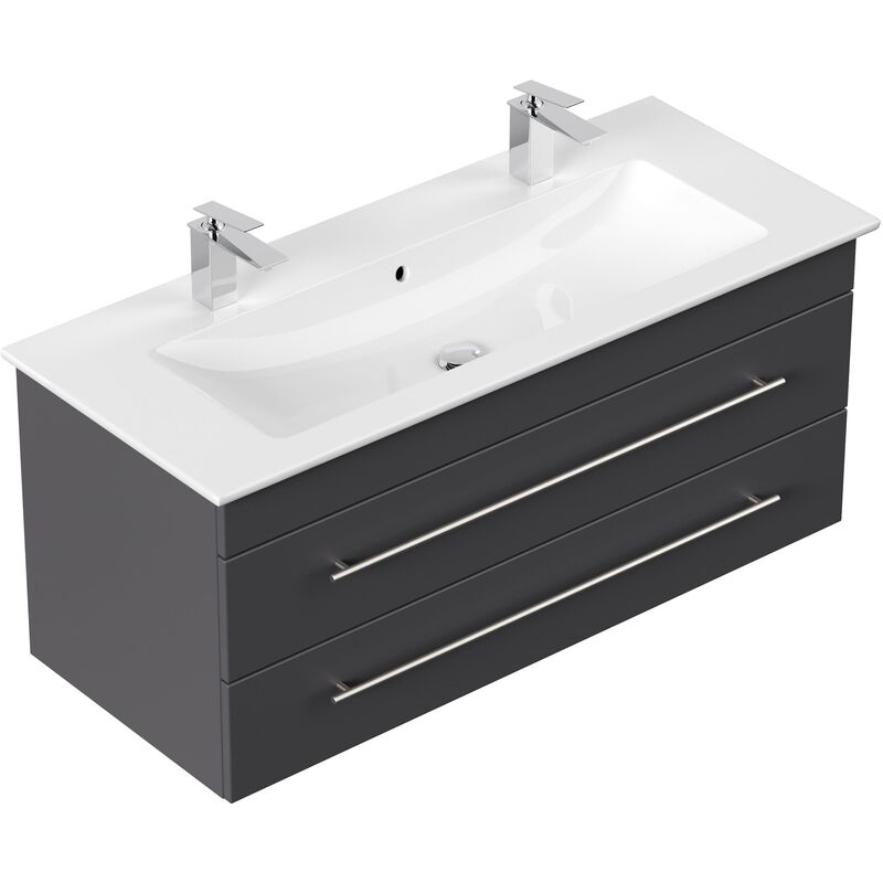 

Mueble de baño con Villeroy & Boch Venticello Lavabo 120cm Doble Antracita