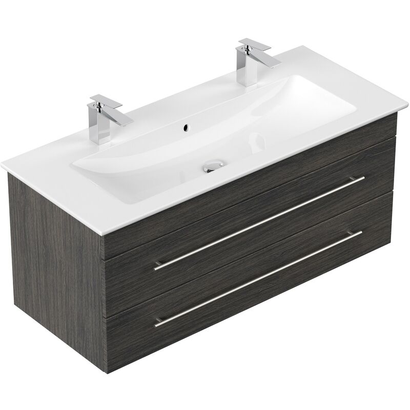 

Mueble de baño con Villeroy &Boch Venticello Lavabo 120cm Doble Antracita vedato