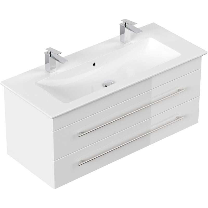 

Mueble de baño con Villeroy & Boch Venticello Lavabo 120cm Doble Blanco brill.