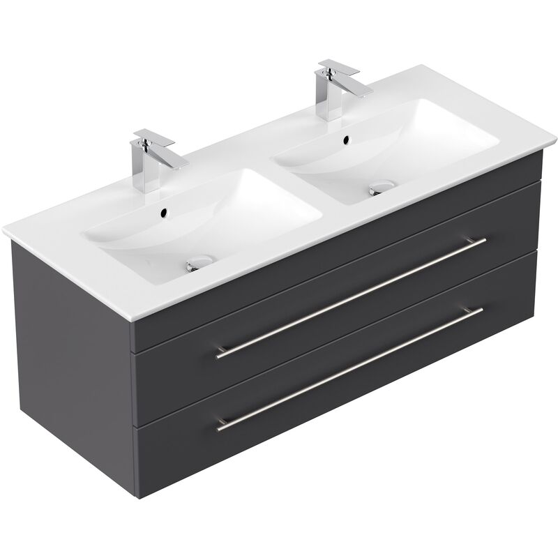

Mueble de baño con Villeroy & Boch Venticello Lavabo 130 cm Doble Antracita