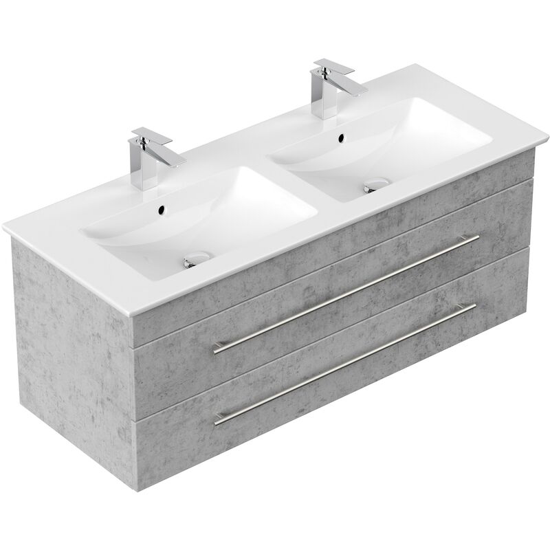 

Mueble de baño con Villeroy & Boch Venticello Lavabo 130 cm Doble Hormigón