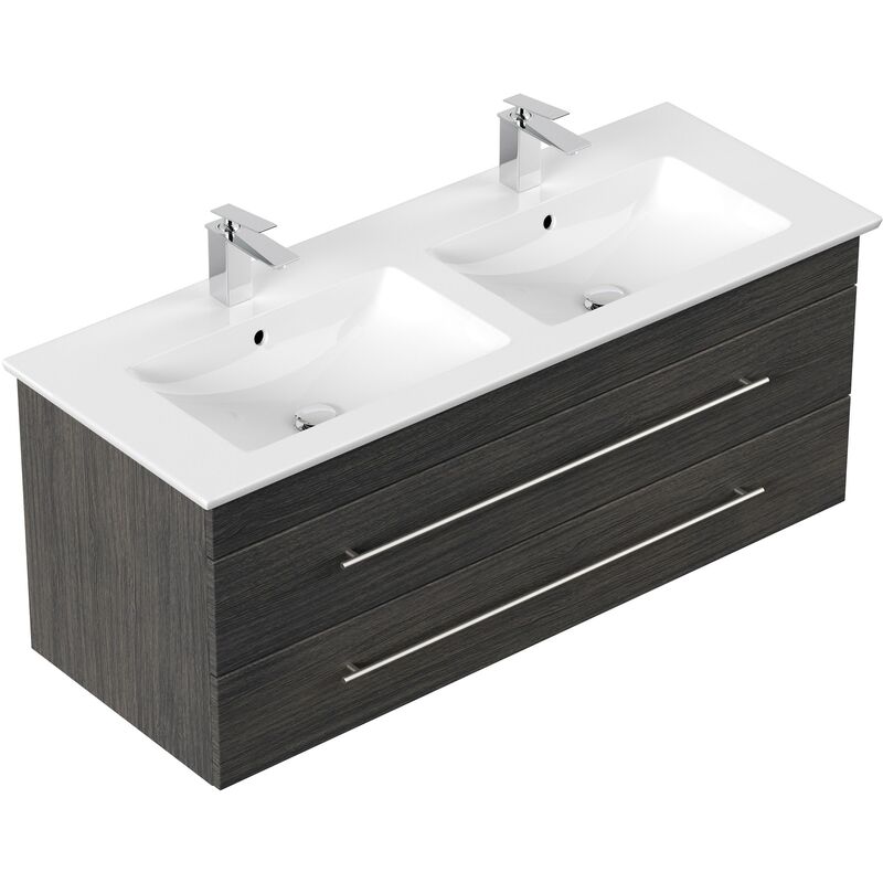 

Mueble de baño con Villeroy &Boch Venticello Lavabo 130cm Doble Antracita vedato