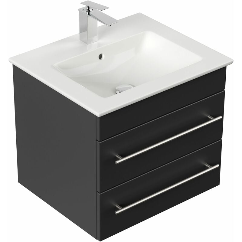 

Mueble de baño con Villeroy & Boch Venticello Lavabo 60 cm negro satinado